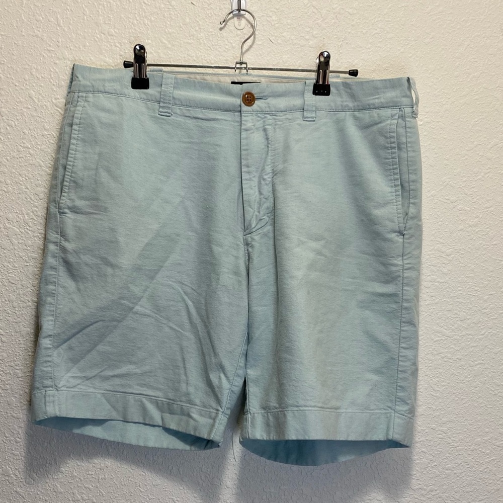 JCrew Sunwashed Oxford Light Blue shorts